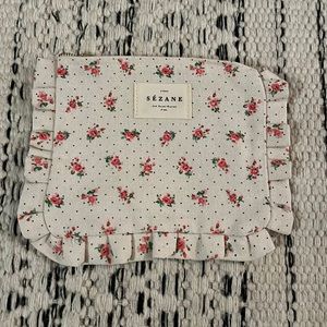 FREE WITH PURCHASE Sezane floral cotton pouch
